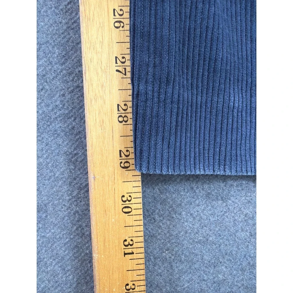 L.L. Bean Corduroy Pants Mens W40 Blue Wide Wale Classic‎ Fit Trousers 38x29 VTG